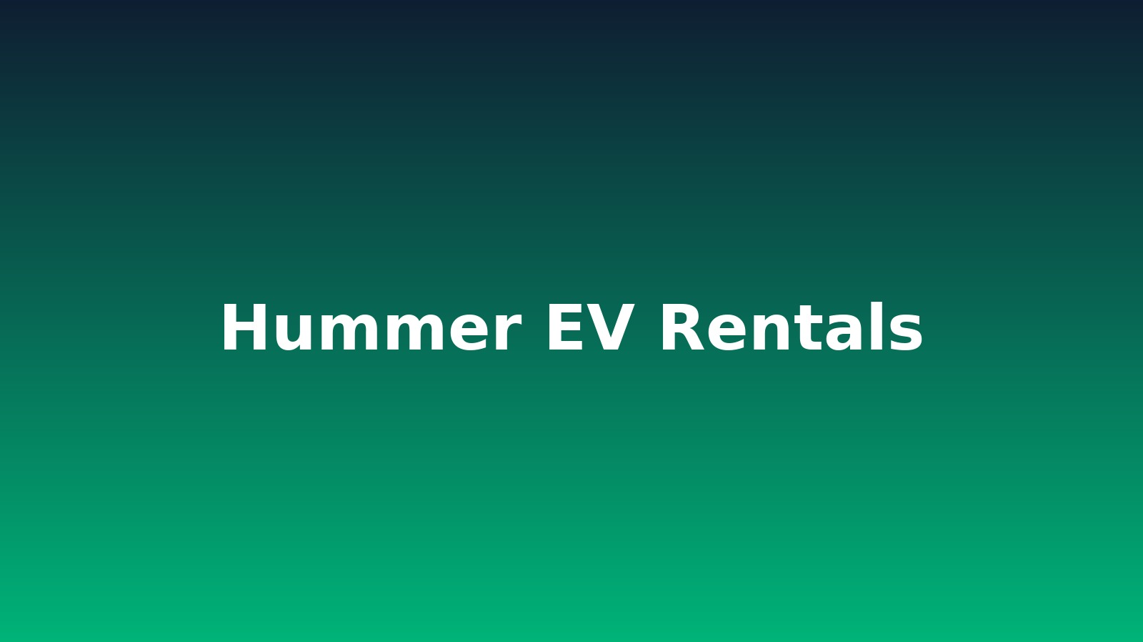 Hummer EV rental banner